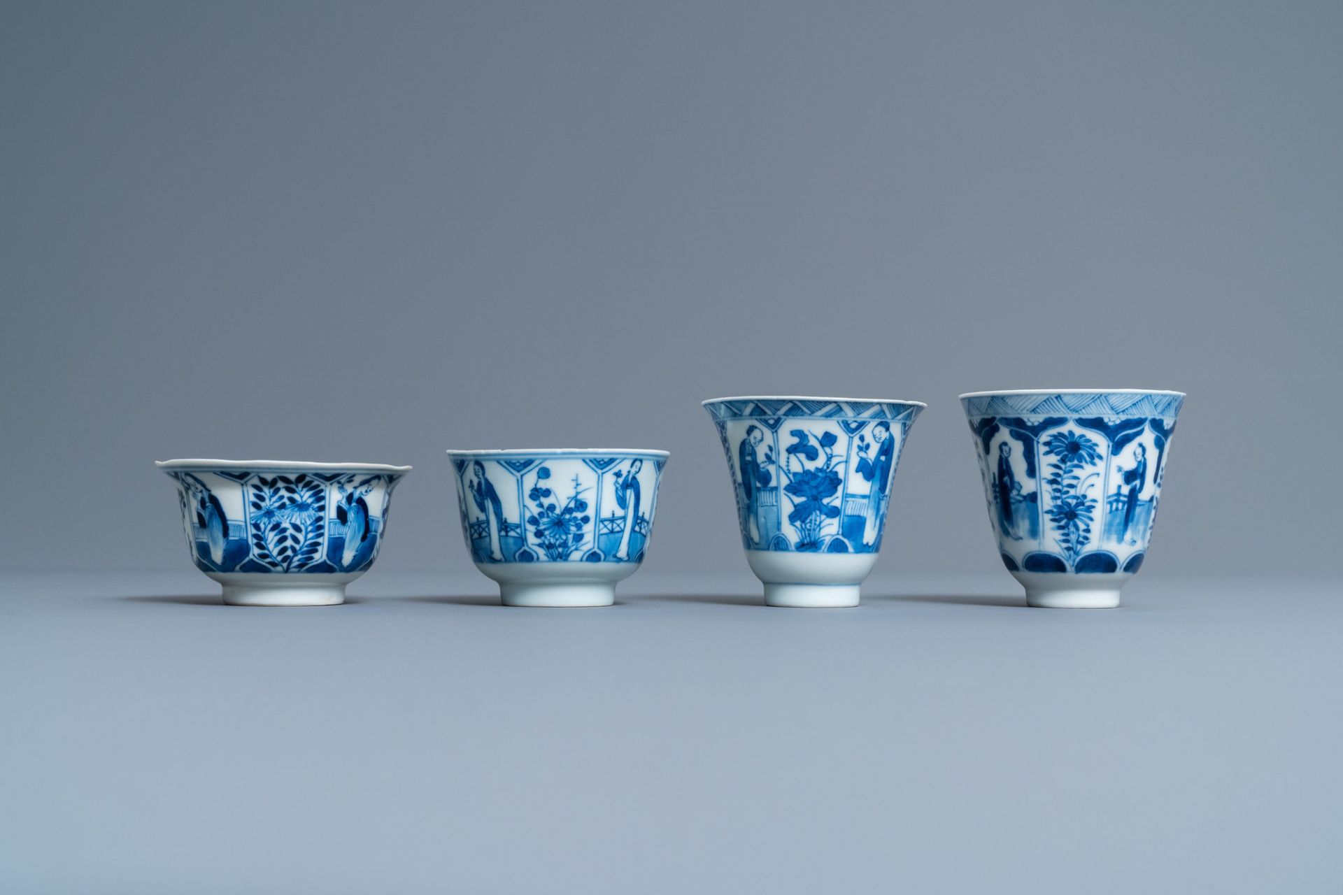 Forty-three Chinese blue and white cups and twenty-five saucers with 'Long Eliza', various marks, 19 - Image 2 of 13