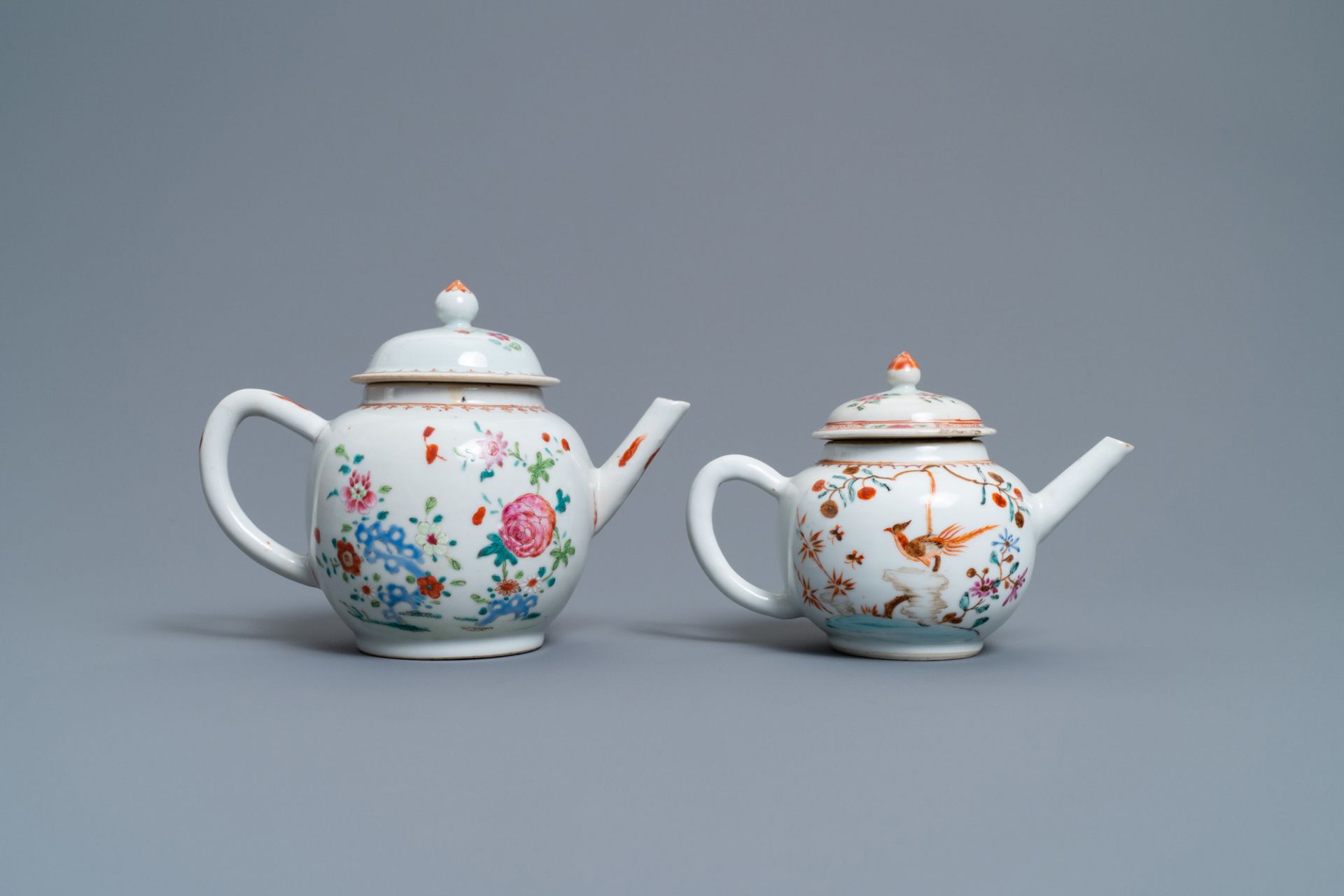 A collection of Chinese blue and white, famille rose, verte and Imari-style tea wares, Kangxi/Qianlo - Image 10 of 13