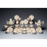 A Chinese Canton famille rose Scottish market Ormiston armorial 27-piece tea service, 19th C.