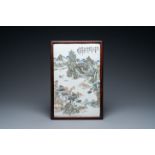 A Chinese qianjiang cai 'landscape' plaque, 19/20th C.