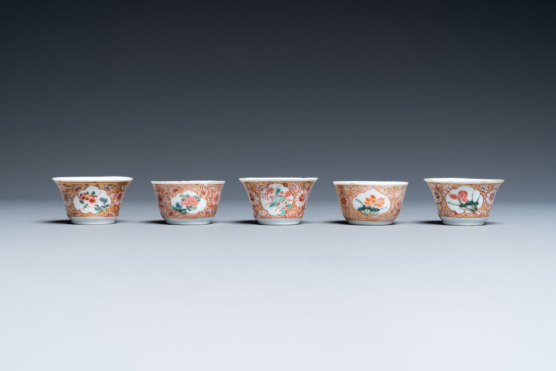 A collection of Chinese famille rose tea wares, Yongzheng/Qianlong - Image 13 of 29