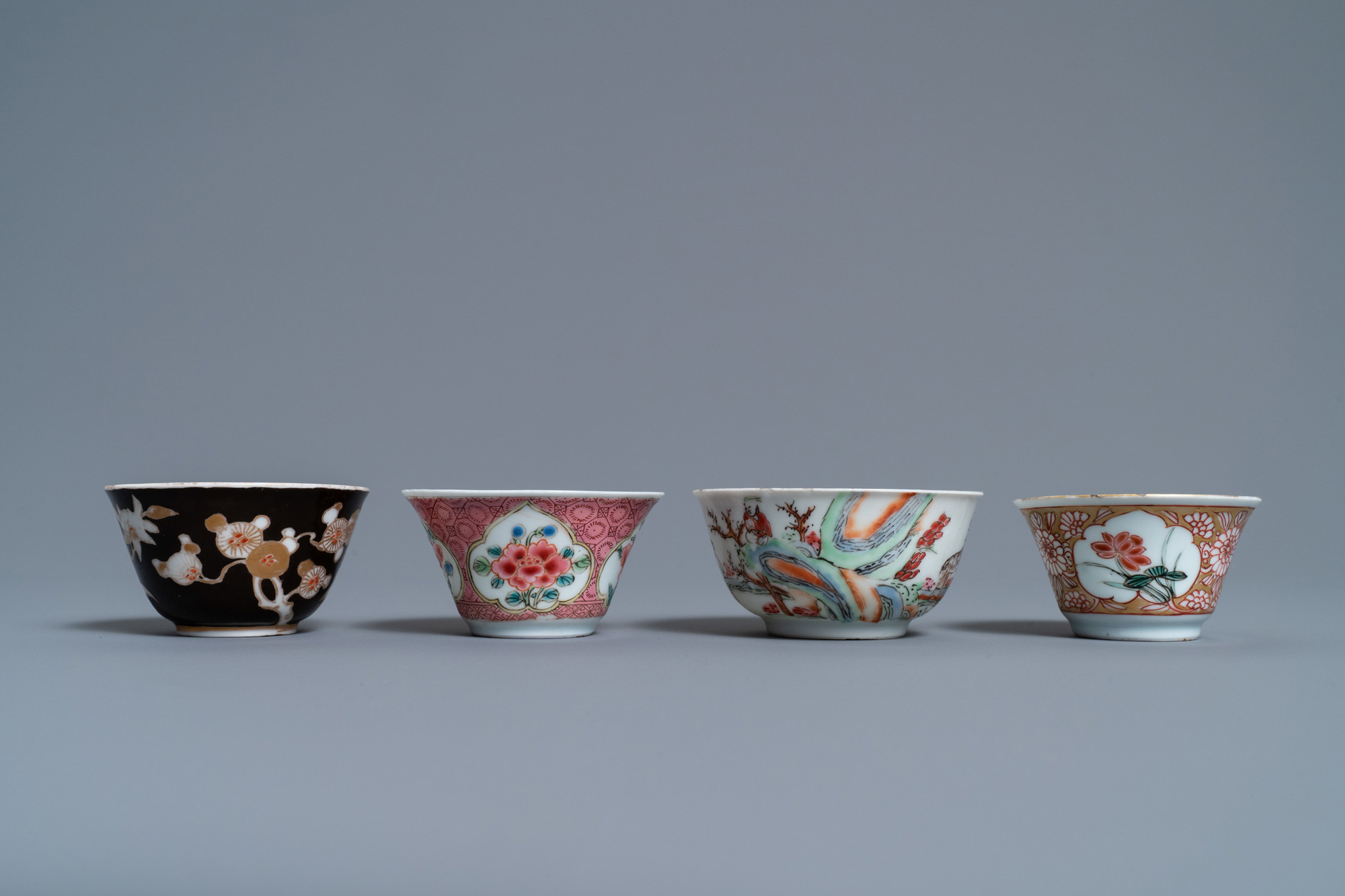 Six various Chinese saucers and four cups, Yongzheng and later - Image 6 of 9