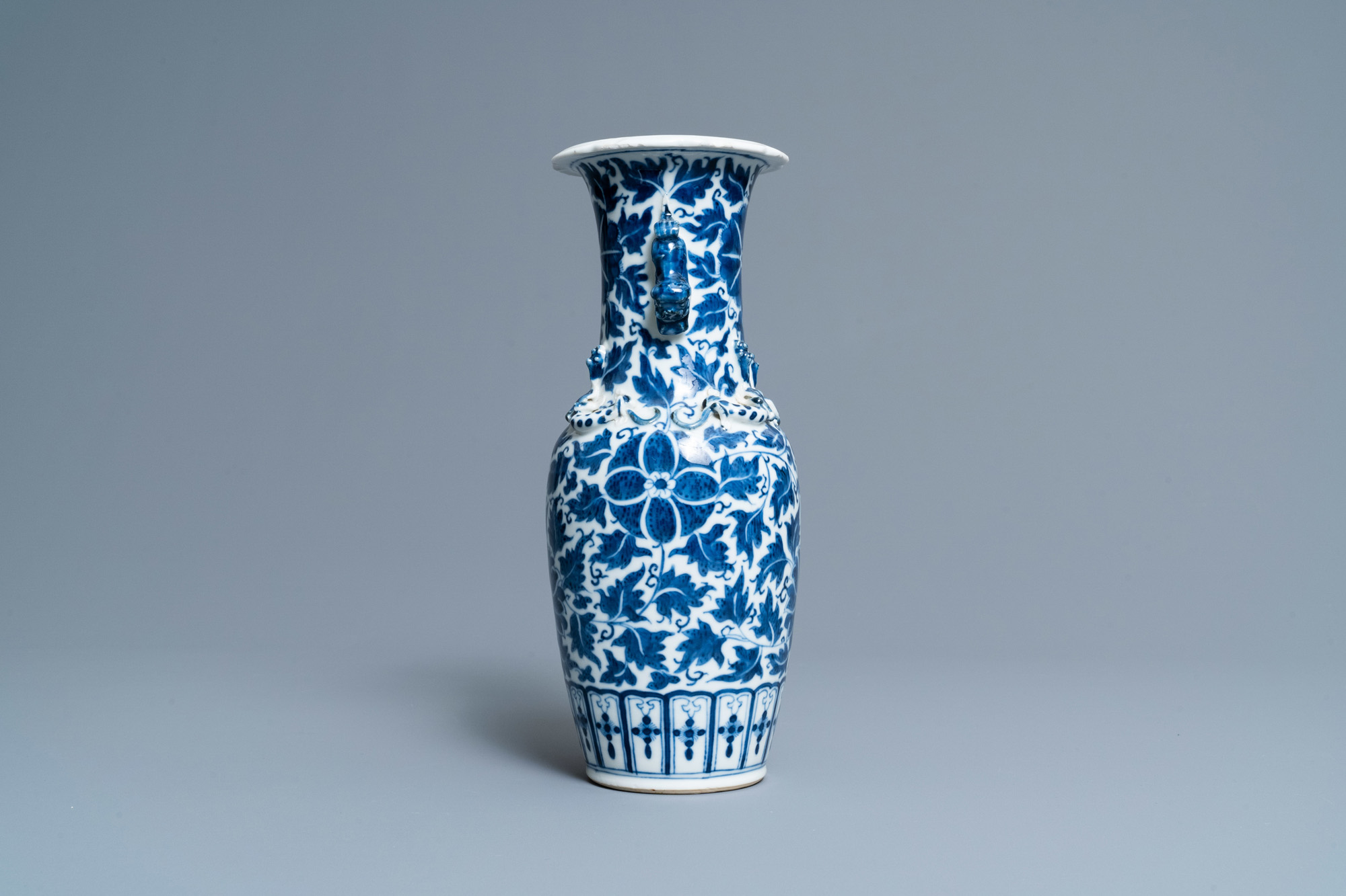 Ten mostly Chinese blue and white, famille rose and Imari-style vases, Kangxi and later - Image 9 of 13