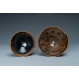 A Chinese 'Jizhou' bowl and a hare's fur bowl, Song or Jin