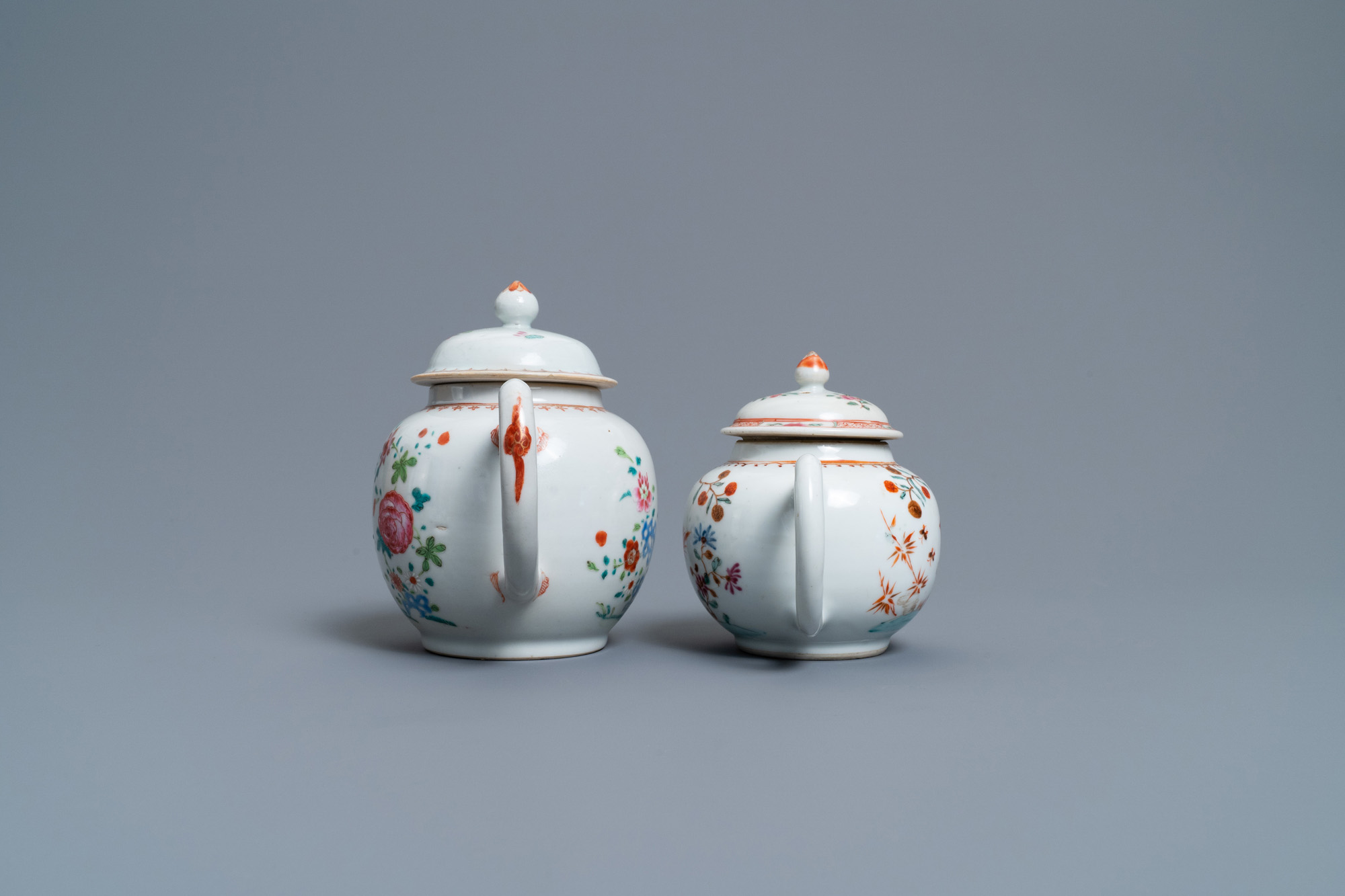 A collection of Chinese blue and white, famille rose, verte and Imari-style tea wares, Kangxi/Qianlo - Image 9 of 13