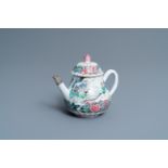 A Chinese famille rose 'fishermen' teapot and cover, Yongzheng