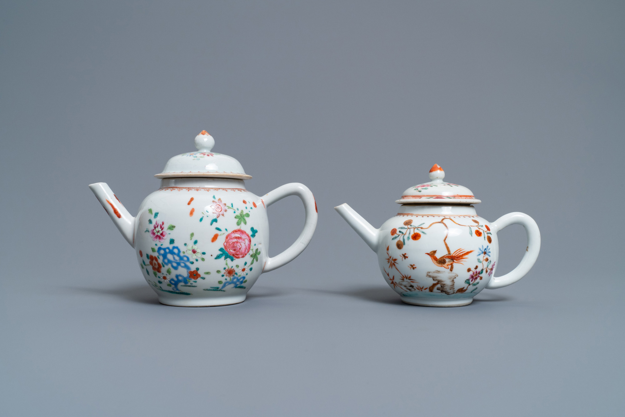 A collection of Chinese blue and white, famille rose, verte and Imari-style tea wares, Kangxi/Qianlo - Image 8 of 13