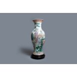 A large Chinese famille rose 'immortals' vase, Republic