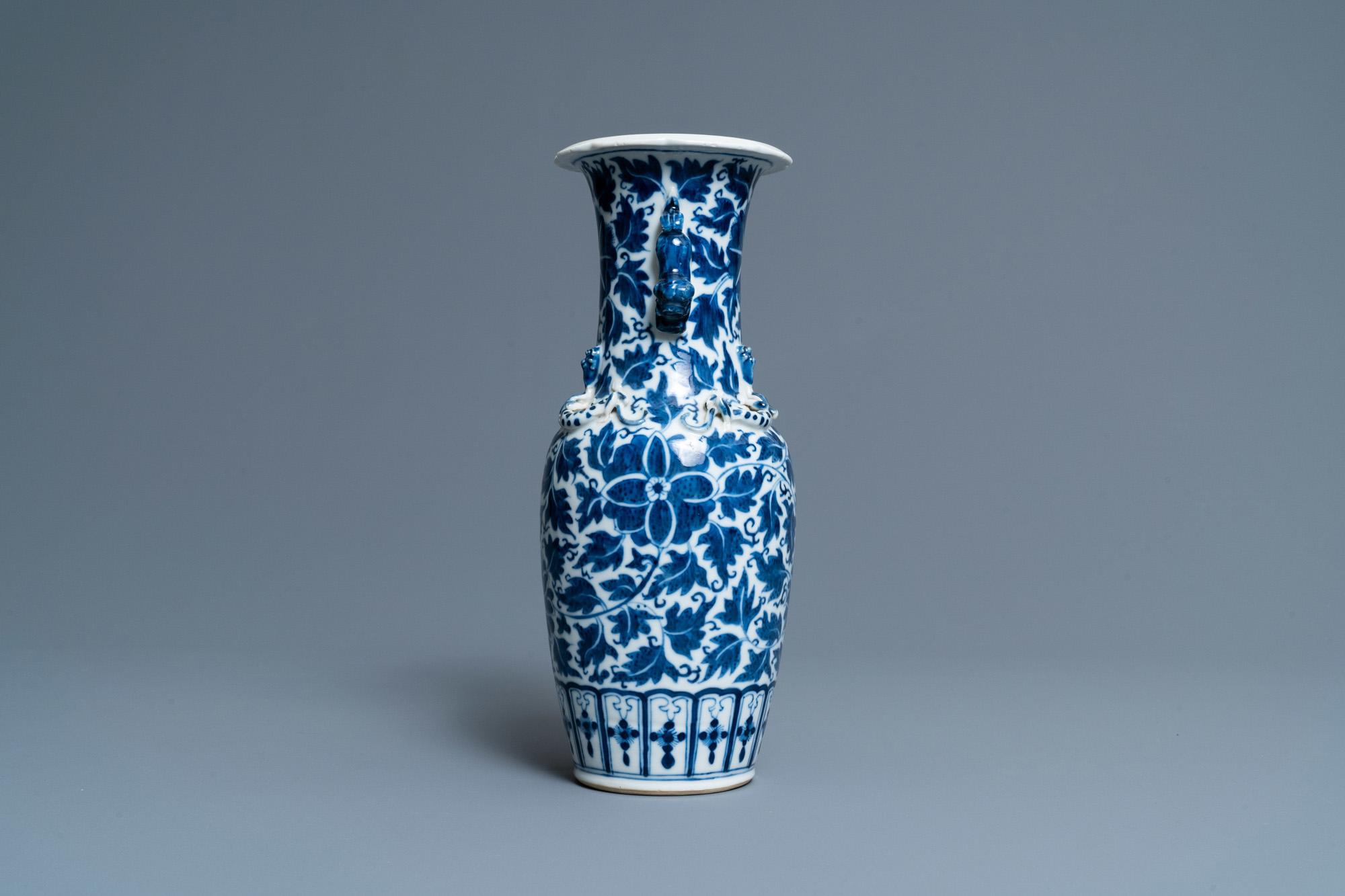 Ten mostly Chinese blue and white, famille rose and Imari-style vases, Kangxi and later - Image 11 of 13