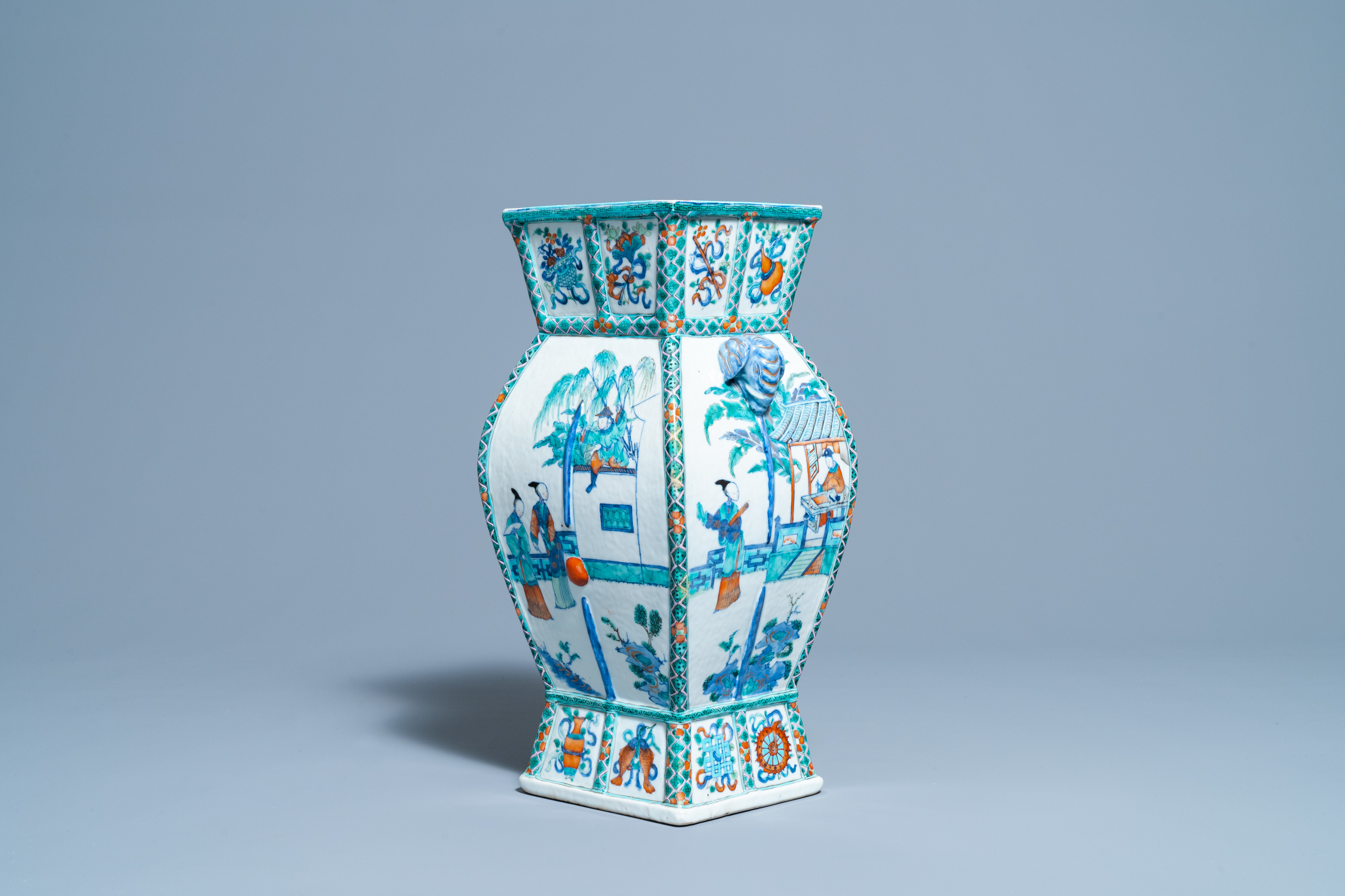 A Chinese doucai 'Xi Xiang Ji' vase, Qianlong/Jiaqing