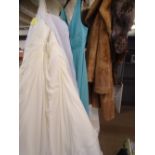 TWO VINTAGE FUR STYLE COATS/JACKETS, wedding dress and one other by Teatro Auctioneer's Note: The
