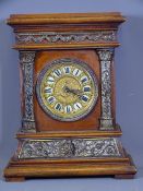 VINTAGE MANTEL CLOCK with Roman numerals and a gilt dial