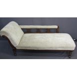 EDWARDIAN CHAISE LONGUE, 174cms H, 170cms max overall L, 84cms D