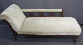 EDWARDIAN CHAISE LONGUE, 174cms H, 170cms max overall L, 84cms D