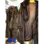 LADY'S VINTAGE FUR COATS (2) and one jacket