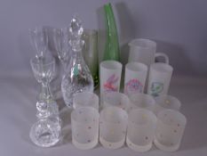 EDINBURGH CRYSTAL DECANTER and other glassware including cartoon themed lemonade set