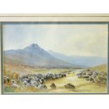 JOHN McDOUGAL two watercolours - 1. Ogwen Valley river, signed, 17 x 26cms and 2. rocky coastal