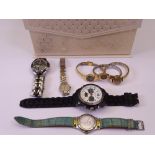 LADY'S & GENT'S WRISTWATCHES (7) including a 9ct gold cased lady's wristwatch with expanding metal