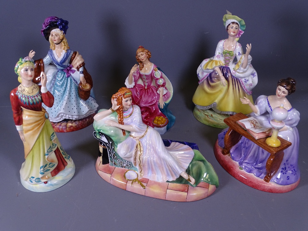 PEGGY DAVIES FIGURINES (6) - Illustrious ladies of the stage, Lilly Gantry, Nell Gwynn, Ellen Terry,