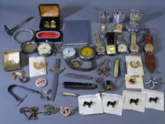 POCKET & WRIST WATCHES, LIGHTERS, CUFFLINKS - an assortment