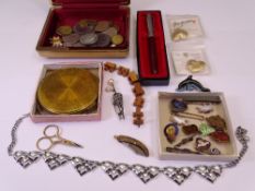 RAF & GIRL GUIDE BADGES, commemorative crowns and coinage, boxed Parker fountain pen and other