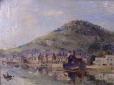 C LEWIS COOK oil on board - Shaldon from the bridge, signed rhs, 26 x 34cms