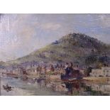 C LEWIS COOK oil on board - Shaldon from the bridge, signed rhs, 26 x 34cms