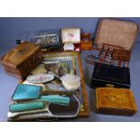 MISCELLANY - musical and other jewellery boxes, dressing table items, ship in the bottle, vanity