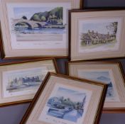 GEOFFREY COWTON limited edition prints (5) - North Wales and Shropshire scenes, signed in pencil, 28