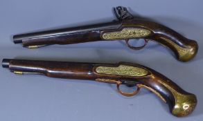 A PAIR OF ORNAMENTAL FLINTLOCK PISTOLS