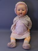 ARMAND MARSEILLES GERMANY PORCELAIN HEADED DOLL, No 351/9K, blue eyed and open mouthed with teeth