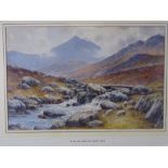 WARREN WILLIAMS ARCA watercolour - 'Ye Old Scab Bridge near Capel Curig' with grazing sheep, signed,
