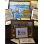PAINTINGS & PRINTS, A SELECTION (10) including ROBERT BOWYER two early 19th Century aquatints -