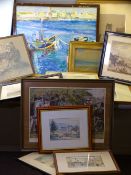 PAINTINGS & PRINTS, A SELECTION (10) including ROBERT BOWYER two early 19th Century aquatints -