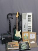 MIXED MUSICAL INTEREST ITEMS including a Vintage brand electric guitar by Encore with a Prime