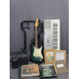 MIXED MUSICAL INTEREST ITEMS including a Vintage brand electric guitar by Encore with a Prime