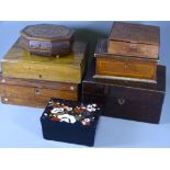 TREEN - a quantity of wooden boxes ETC