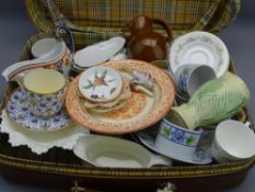 SUITCASE OF MIXED SUNDRY CHINA & POTTERY