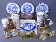 DAVID WINTER MODELS, Wedgwood Mirabelle, Bradex plates, Aynsley mantel clock ETC