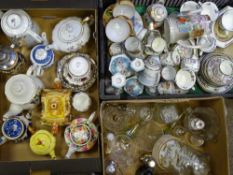 CHINA, POTTERY & GLASSWARE (within 3 boxes) including Indian Tree, Eggshell ETC