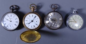 POCKET WATCHES - two silver, a yellow metal and another