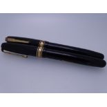 WATERMANS (2) - W5 lever filled pen, 14ct nib