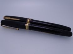 WATERMANS (2) - W5 lever filled pen, 14ct nib