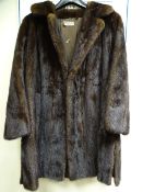 VINTAGE FUR COAT labelled 'Mertons The Furriers Altrincham'