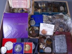 MIXED COINAGE & CURRENCY with some silver contents