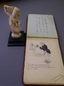 IVORY DANCER and an album of drawings, poems and ditties, both Early 20th century, the album