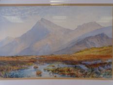 ATTRIBUTED TO DAVID COX JUNIOR watercolour - 'In the Ogwen Valley' with figures and ponies in the