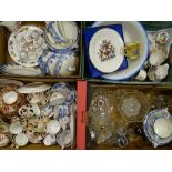 QUEEN CHARLOTTE DINNER & TEAWARE, a large quantity of antique Staffordshire teaware, Booths