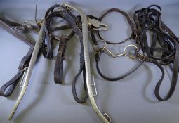 EQUESTRIAN ITEMS - hames, leathers ETC