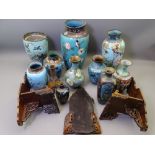 CLOISONNE - a parcel of 11 vases, various sizes and shapes (majority with condition issues), also